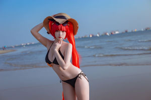 [Net Red COS] Популярный купальник Coser Nizuo Nisa-Blue Honolulu