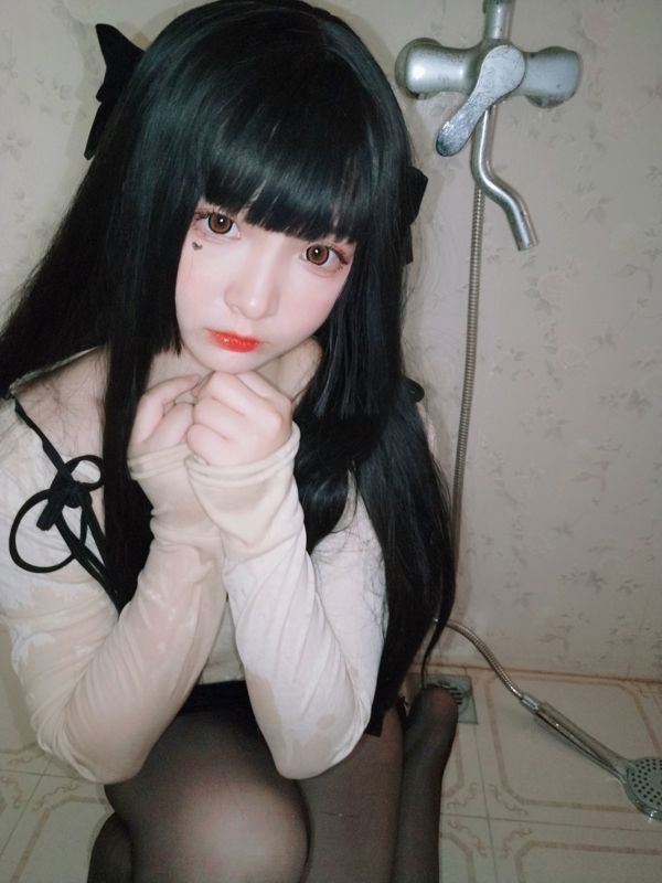 [Foto Cosplay] Beleza bidimensional Furukawa kagura-banheiro corpo molhado seda preta