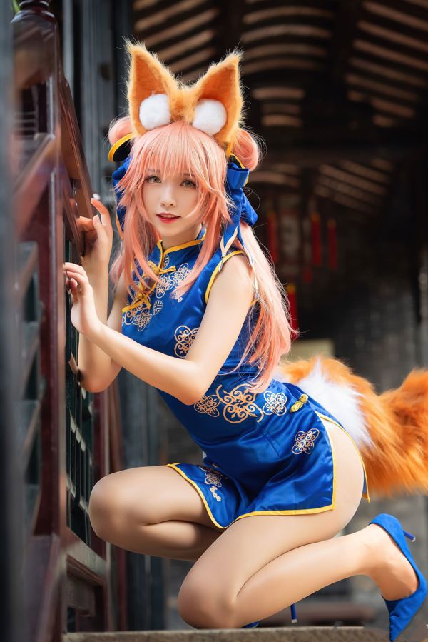 [COS Welfare] Anime blogueur grand volume et petit volume - Tamamo ancien cheongsam