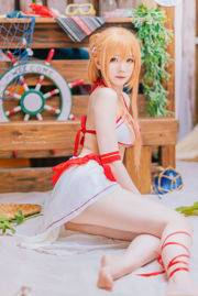 [COS Welfare] Weibo Girl Paper Cream Moon Shimo - Asuna Swimsuit