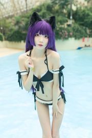 [Internet celebrity COSER photo] Pure girl five more ghosts - black cat swimsuit