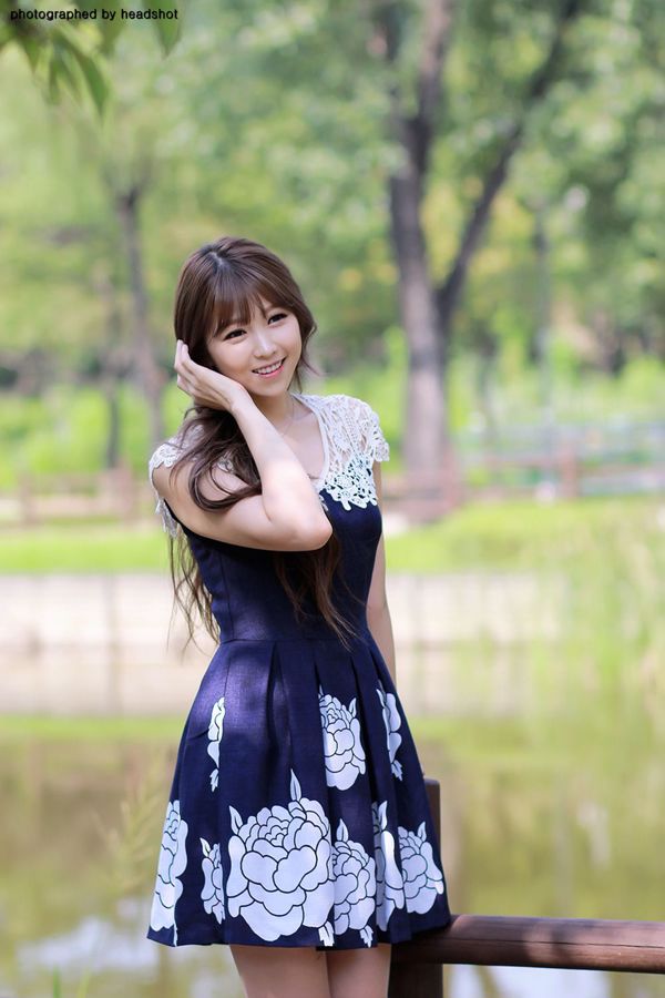 Südkoreanische Göttin Lee In Hye / Lee Eun Hye "Kleines frisches Kleid" im Freien schießen