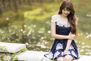 South Korean goddess Lee In Hye/Lee Eun Hye "Small Fresh Dress" outdoor shooting